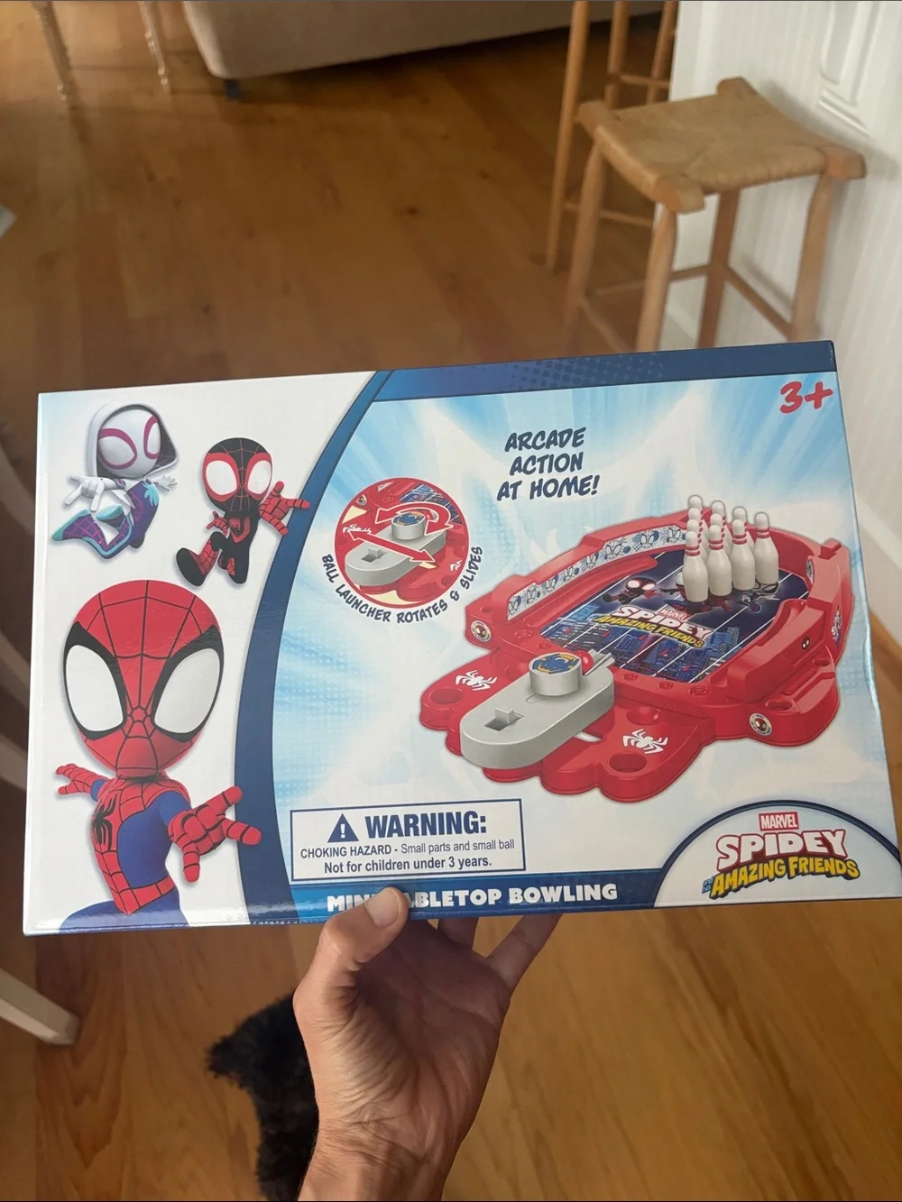 Marvel Spidey mini table top bowling arcade game new Spider-Man